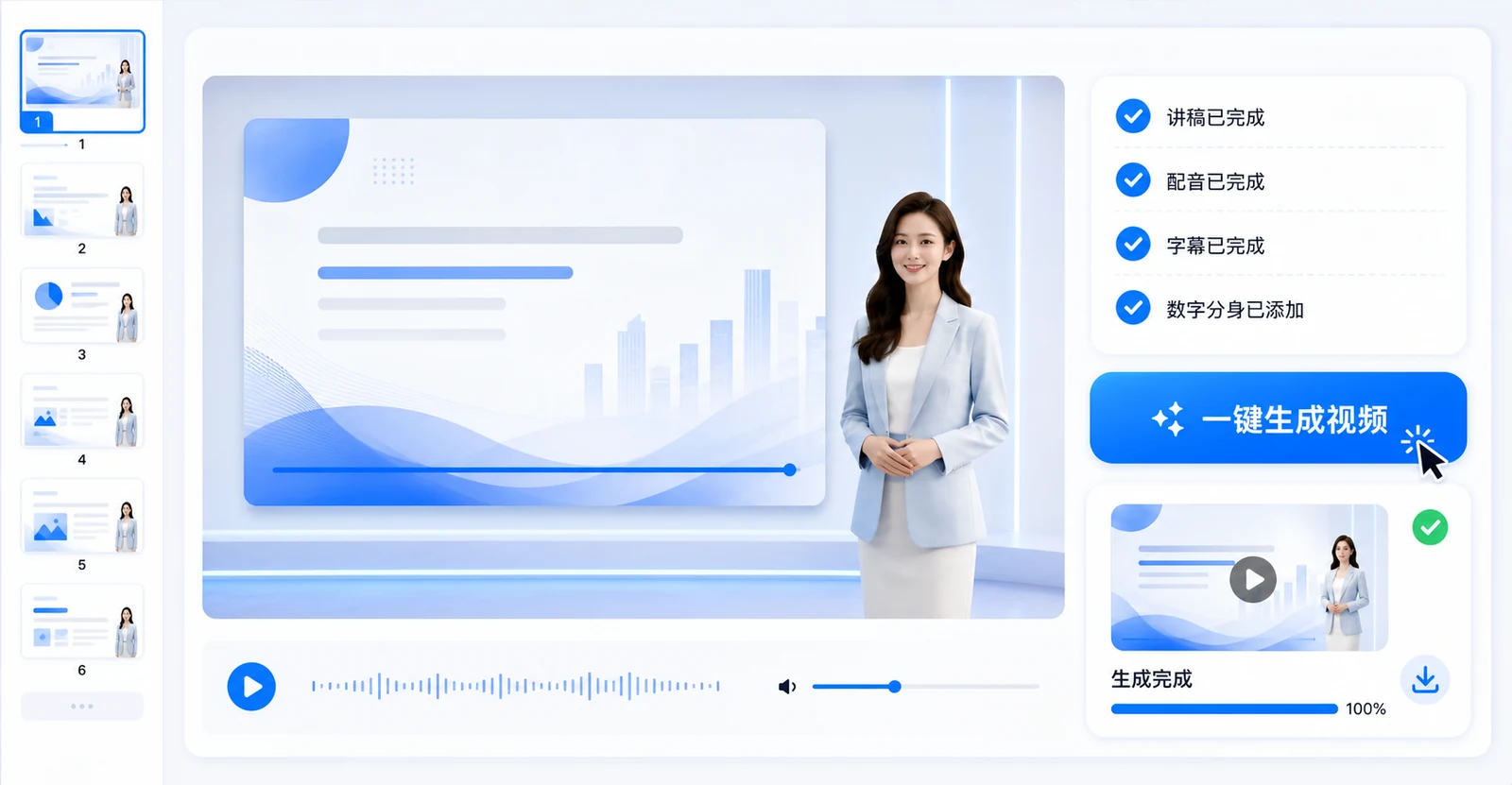 YOCO one-click video generation interface after setup